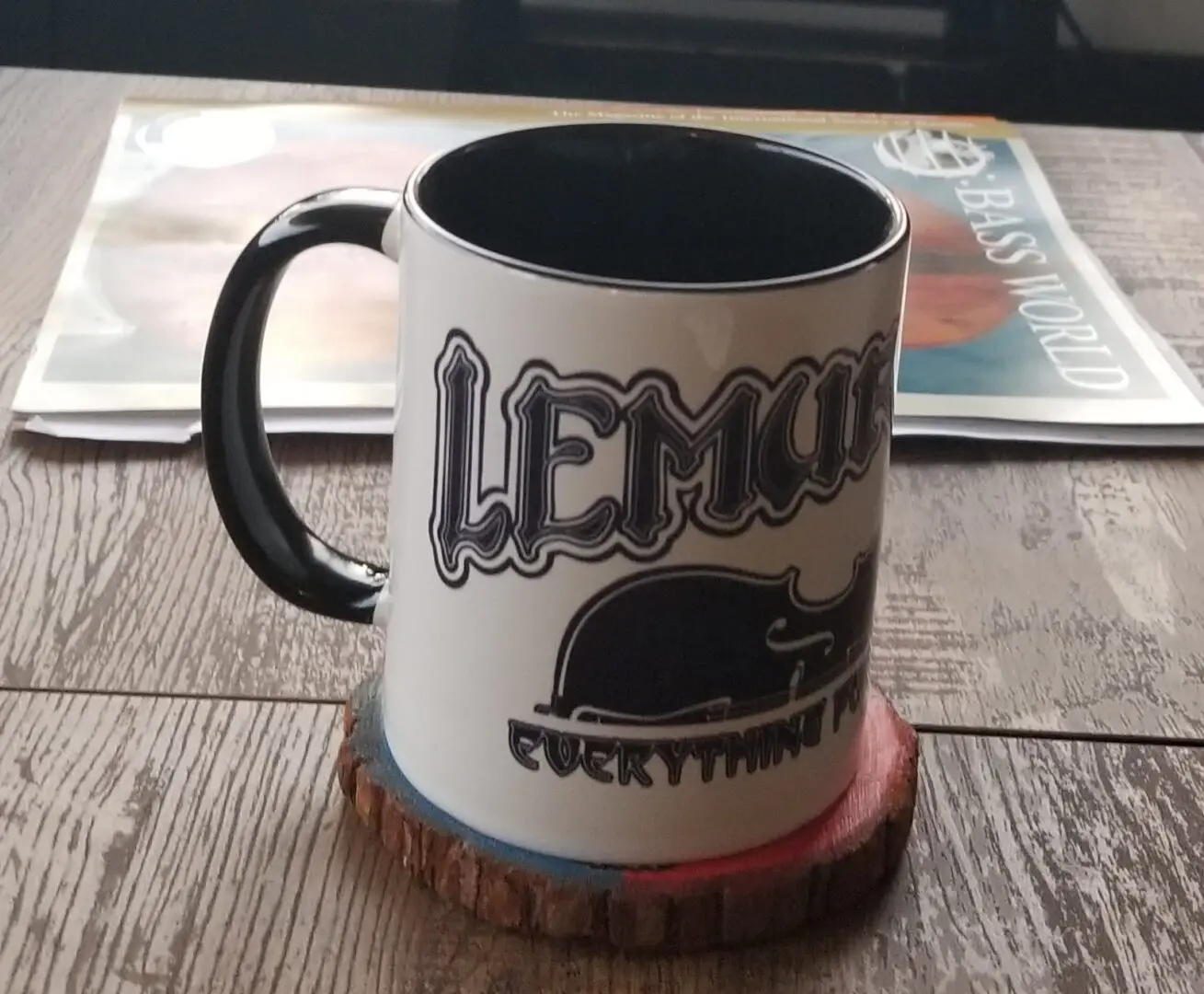 Lemur Logo on a white color cup