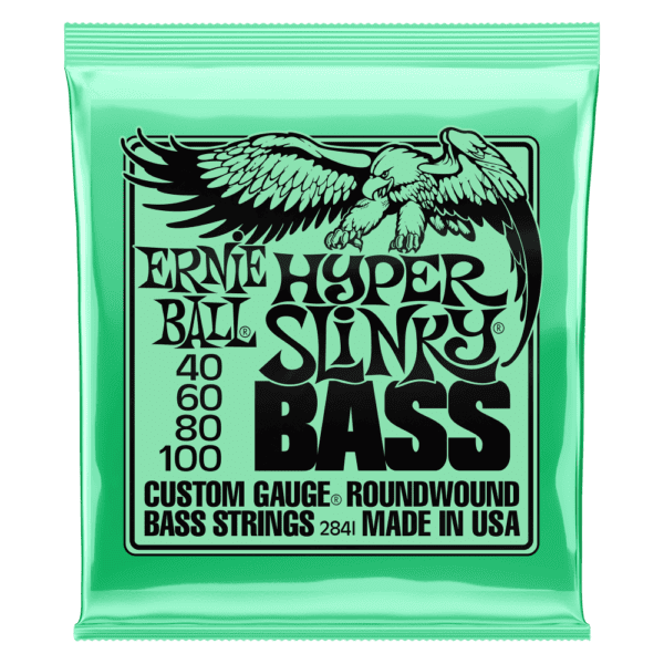 SE420-Ernie Ball Hyper Slinky Nickel Wound Electric Bass Strings 40-100 Gauge