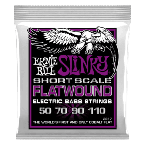 SE430-Ernie Ball Power Slinky Flatwound Short Scale Electric Bass Strings 50-110 Gauge