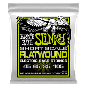 SE440-Ernie Ball Regular Slinky Flatwound Short Scale Electric Bass Strings 45-105 Gauge