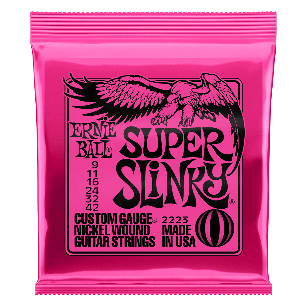 Sg150-Ernie Ball Super Slinky Nickel Wound Electric Guitar Strings 9-42 Gauge