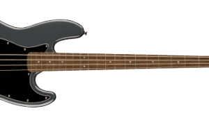 E125-Fender( Squier) Affinity Series™ Jazz Bass®, Laurel Fingerboard, Black Pickguard, Charcoal Frost Metallic