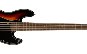 E126-Fender (Squier) Affinity Series™ Jazz Bass® V, Laurel Fingerboard, Black Pickguard, 3-Color Sunburst